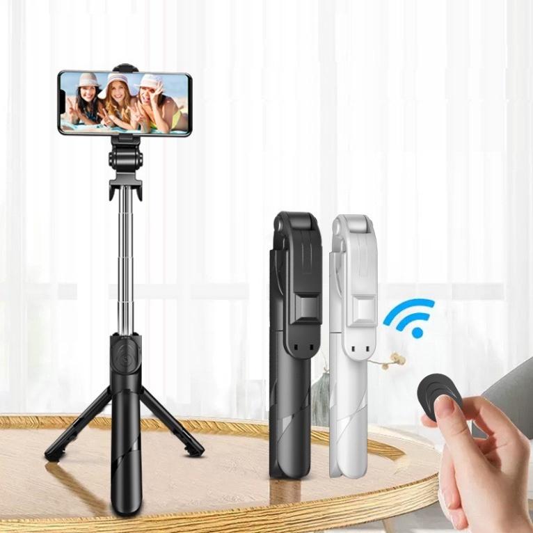 Gậy Chụp Ảnh Tự Động 3in1 có Bluetooth 3 Chân Đa Năng Chụp Hình Giá Đỡ Điện Thoại Livestream