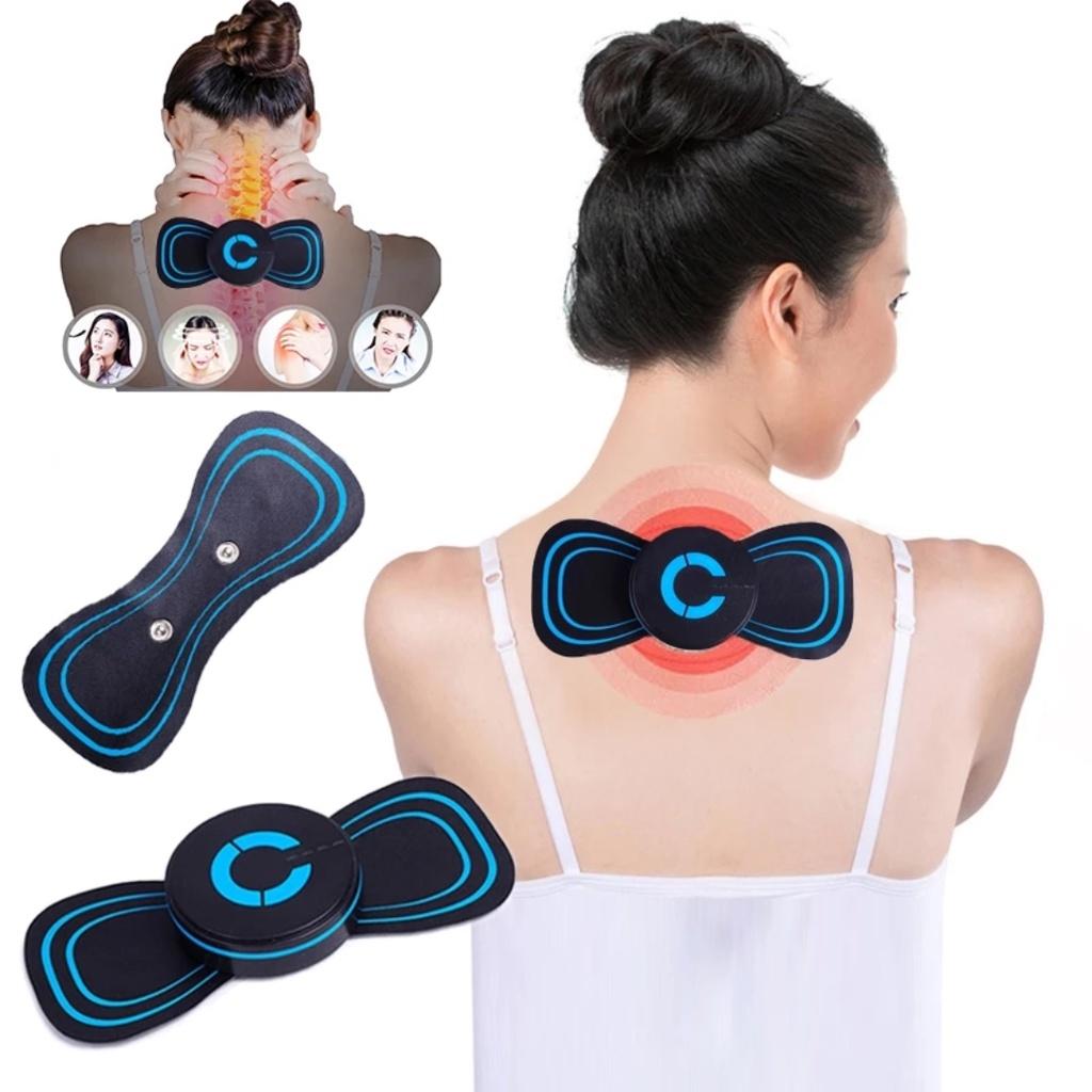 Miếng dán massage xung điện mini cổ vai gáy, cơ bắp tay toàn thân, 10 chế độ massage chế độ sạc pin tiện dụng