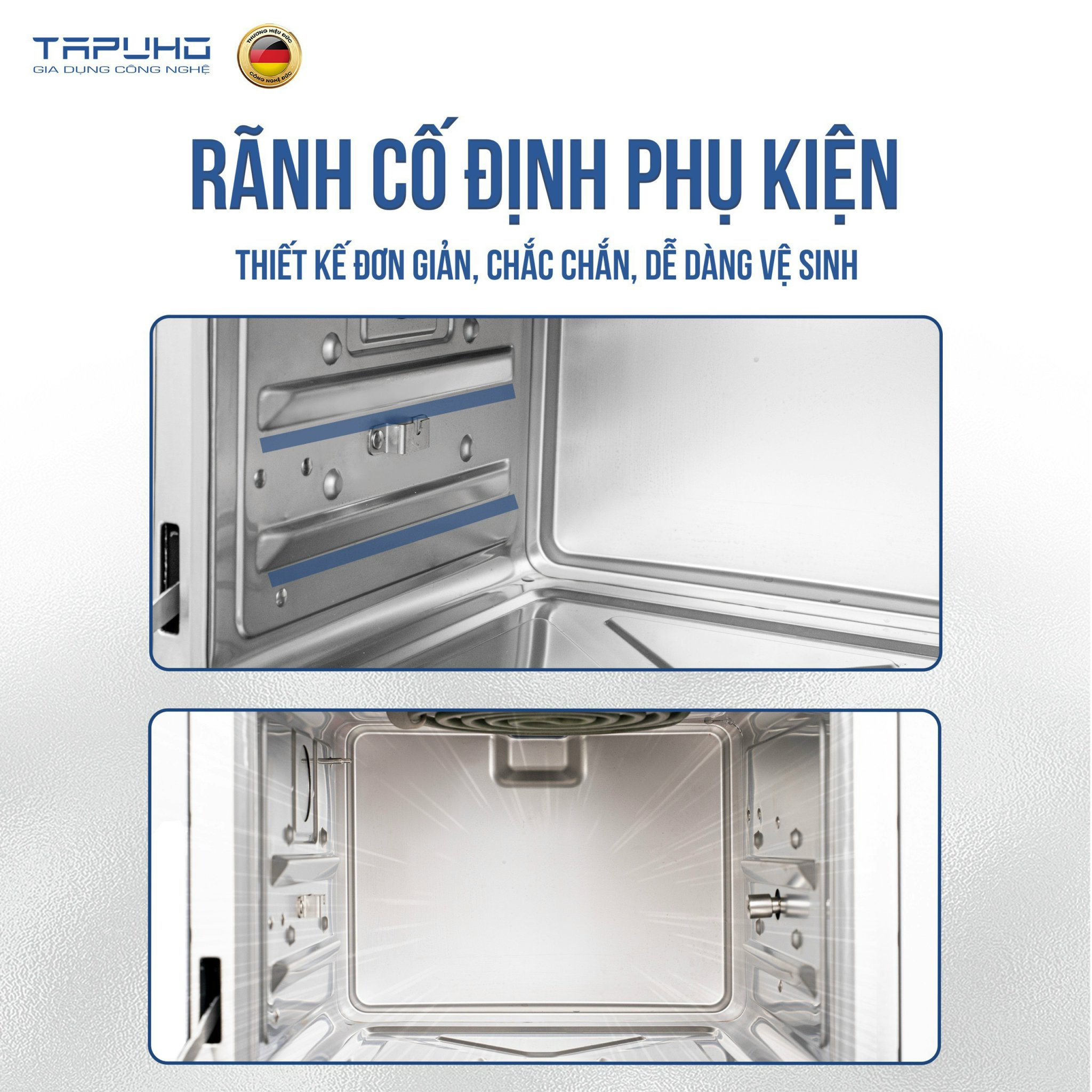 (Hàng chính hãng) Nồi chiên hơi nước cao cấp TAPUHO TSF16 - Thương hiệu Đức - 2.800w - 16 lít - BH 2 năm