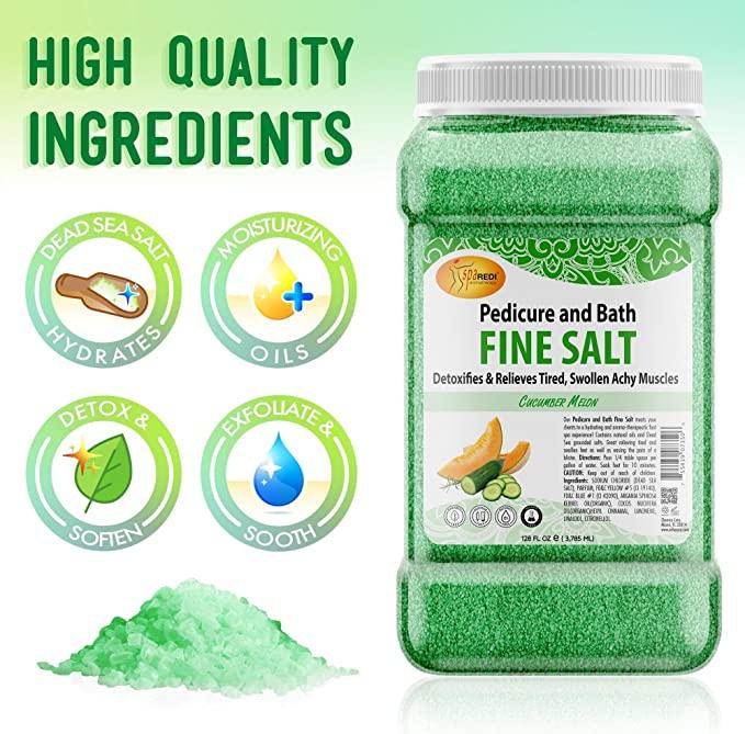 Muối tắm Pedi Bath Fine Salt mùi Dưa 3785 ml