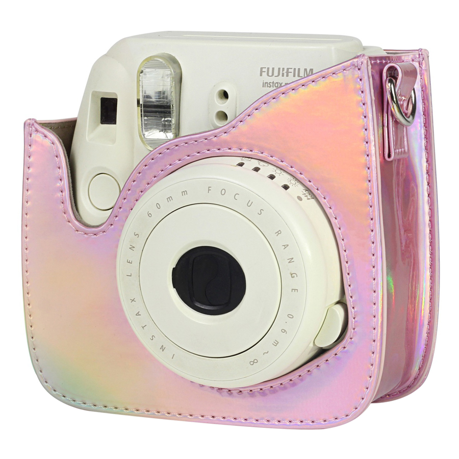 Bao Da Bảo Vệ Máy Chụp Ảnh Lấy Liền Instax Mini 9 / Mini 8 - Holo Pink