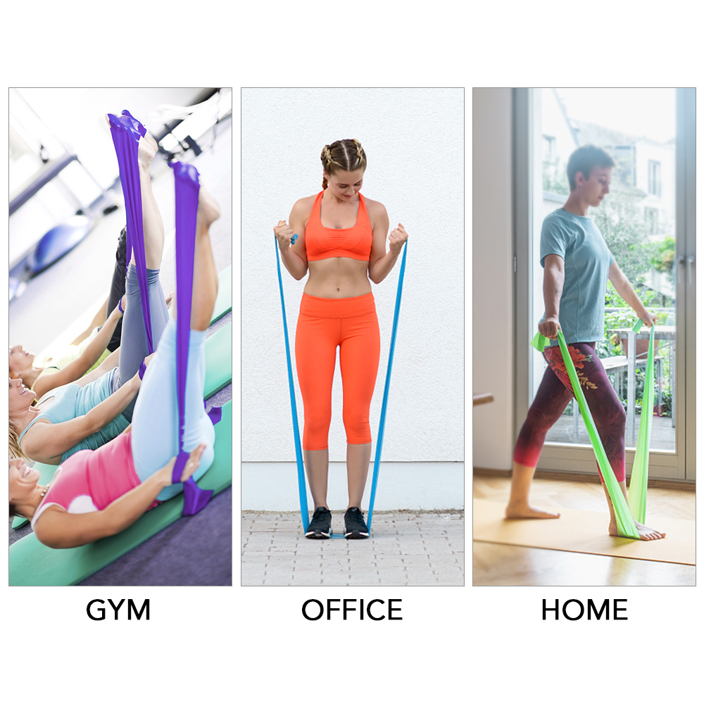 Băng Cản Yoga, Được Làm Bằng Mủ Cao Su Thiên Nhiên, Có Độ Đàn Hồi Và Độ Bền Cao,Hỗ Trợ Tập Nhiều Vùng Cơ