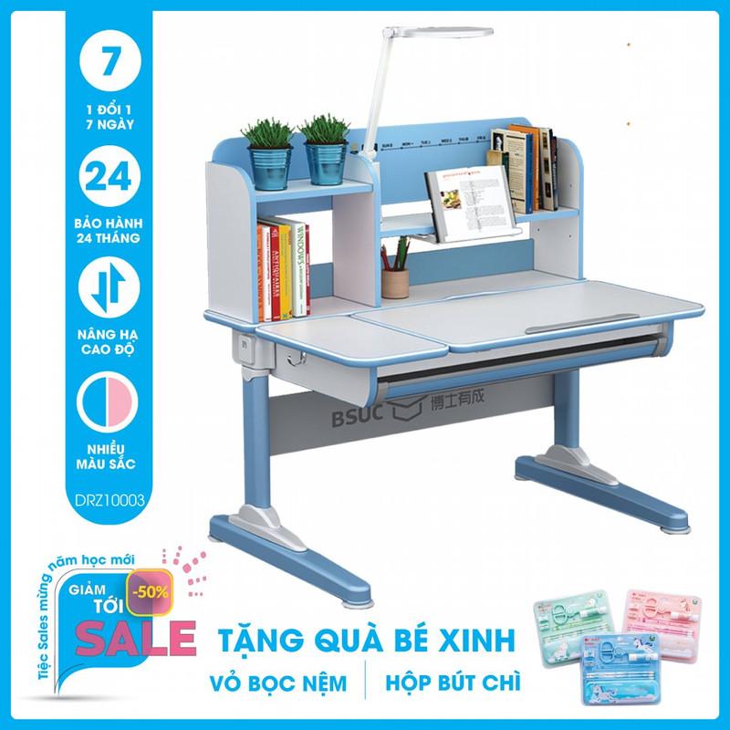 Bàn học thông minh SMLIFE Barry 100cm - DRZ.10003 - Xanh | 100cm x 68cm x 52-76cm (mặt bàn nâng hạ)