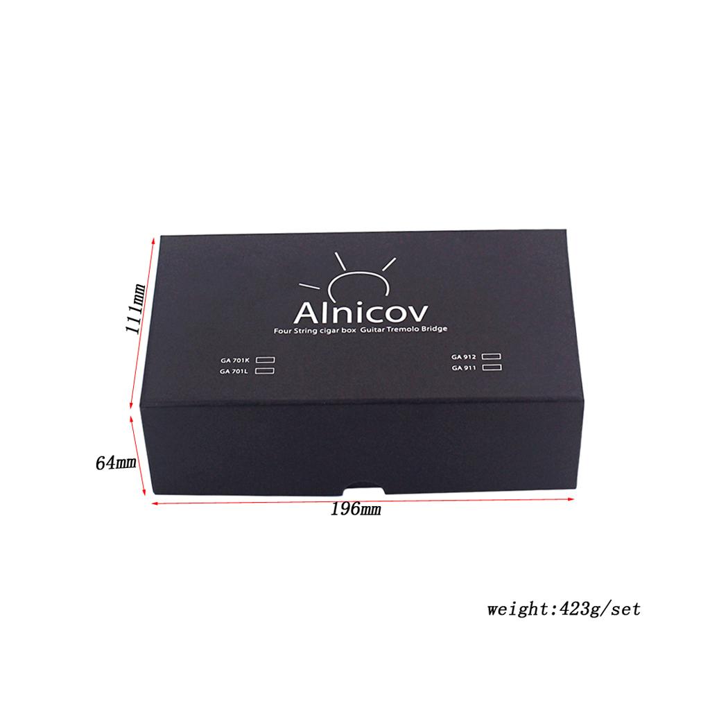 1 Set Metal Roller Saddle Bridge Tailpiece Silver for Cigar Box Guitar, 4 String Electric Guitar