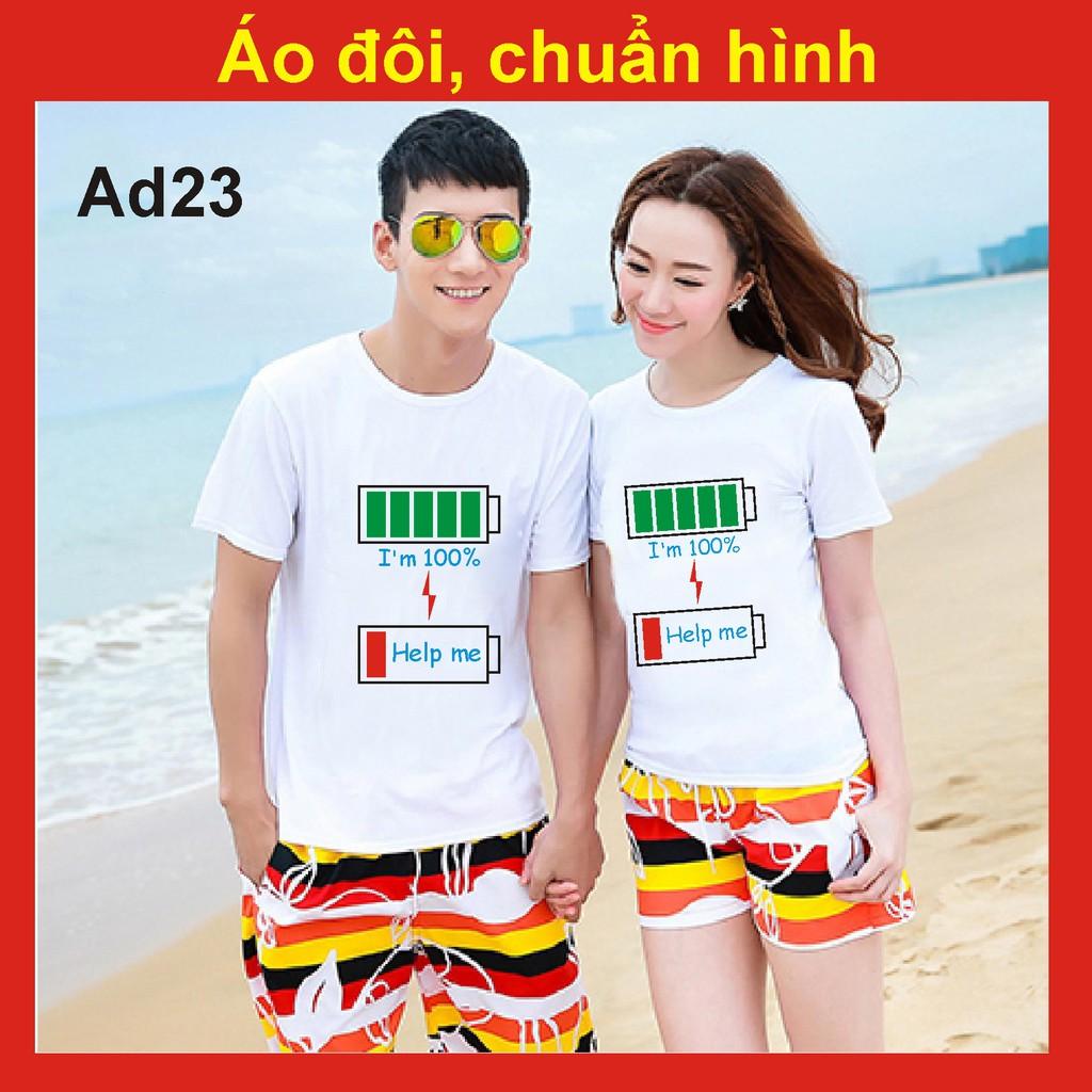 Áo đôi đẹp 23,chất đẹp,bao đổi trả,thun, phông, pin sạc tình yêu,love