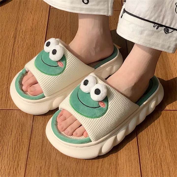 Dép bông đi trong nhà nữ hình ếch Xanh dẽ thương cute ,dép mới nhất 2022