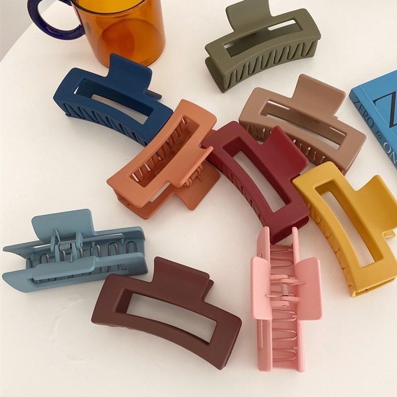 Kẹp tóc nhựa acrylic hình chữ nhật xinh xắn thời trang phong cách Hàn Quốc