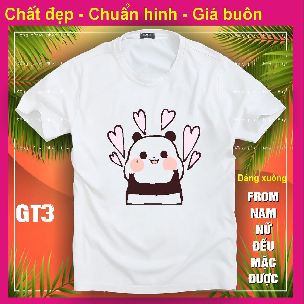 Áo thun gấu trúc đẹp GT1, chất đẹp, bao đổi trả,phông, panda dễ thương kute,icoi gấu trúc chipi