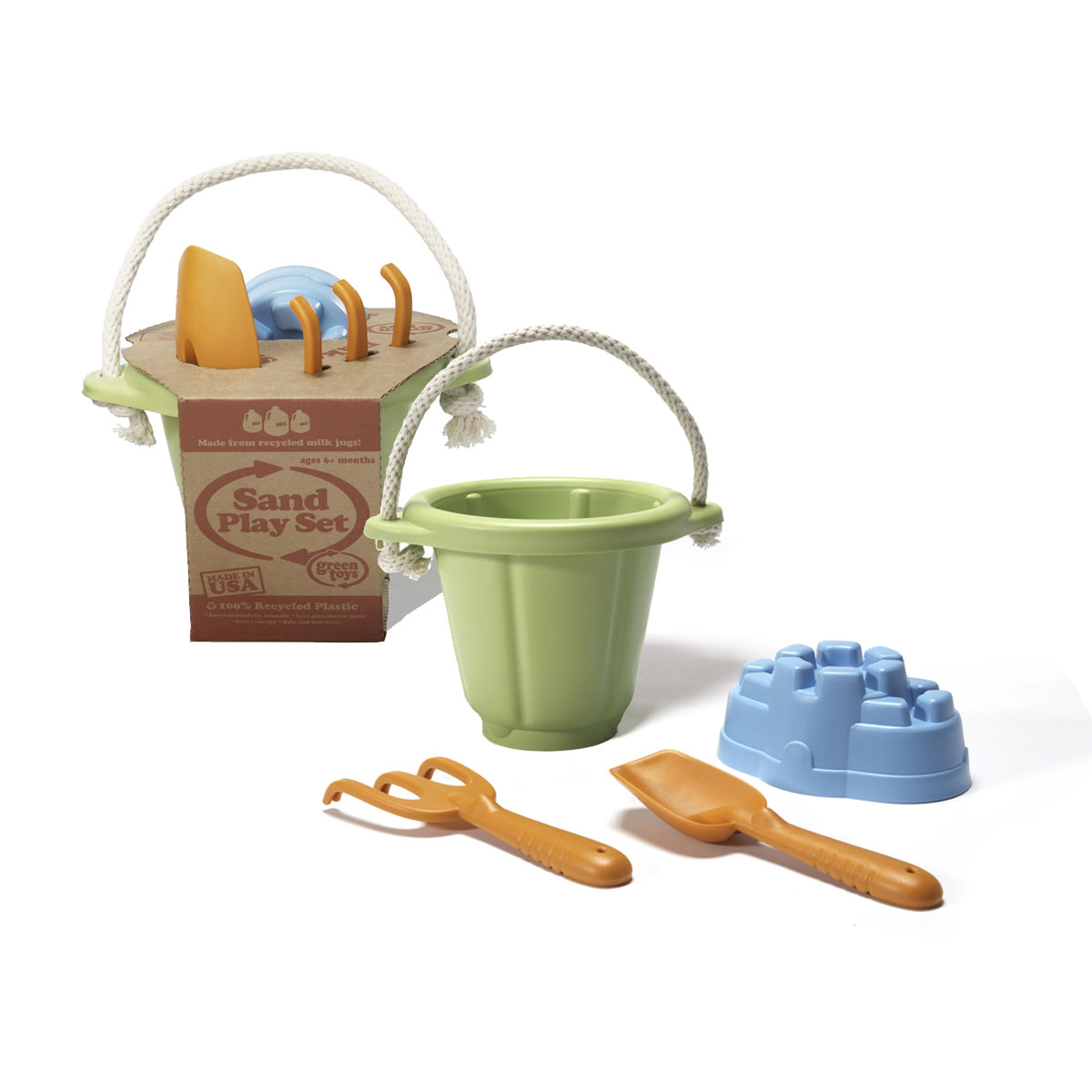 Bộ Đồ Chơi Cát Green Toys Cho Bé Từ 18 Tháng - Xanh Lá