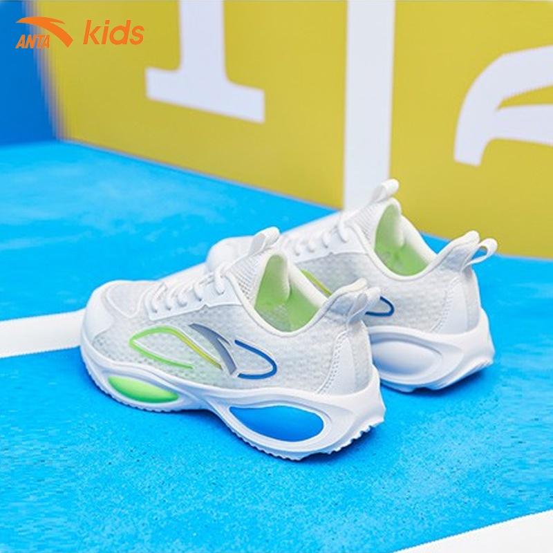 Giày thể thao bé trai Anta Kids, dòng chạy, đế siêu nhẹ, chống mài mòn, upper mặt lưới thoáng khí W312125592