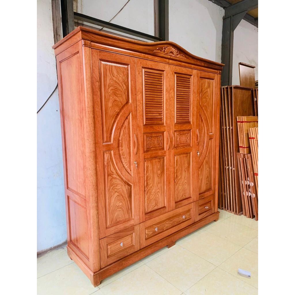 Tủ quần áo xoan đào 4 cánh