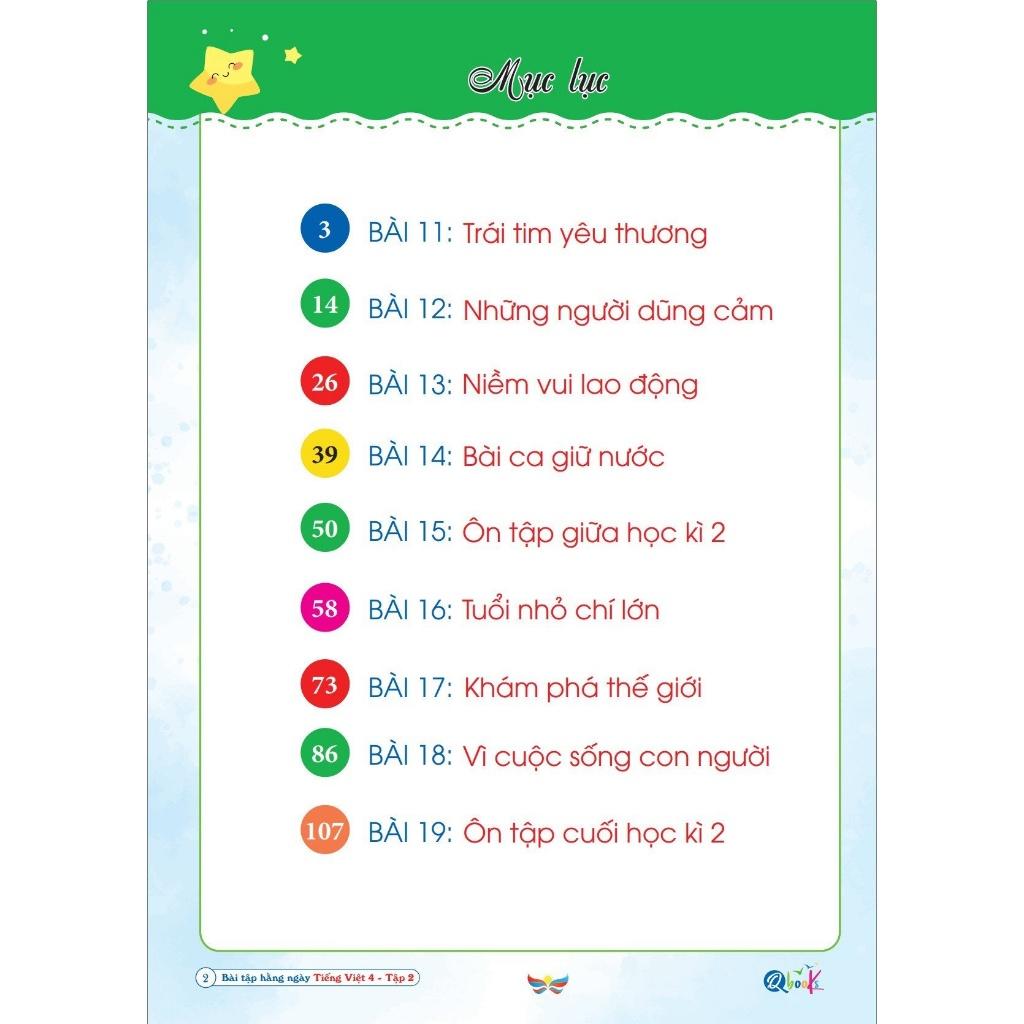 Bài Tập Hằng Ngày Tiếng Việt Lớp 4 - Tập 2 - Cánh Diều - Bản Quyền