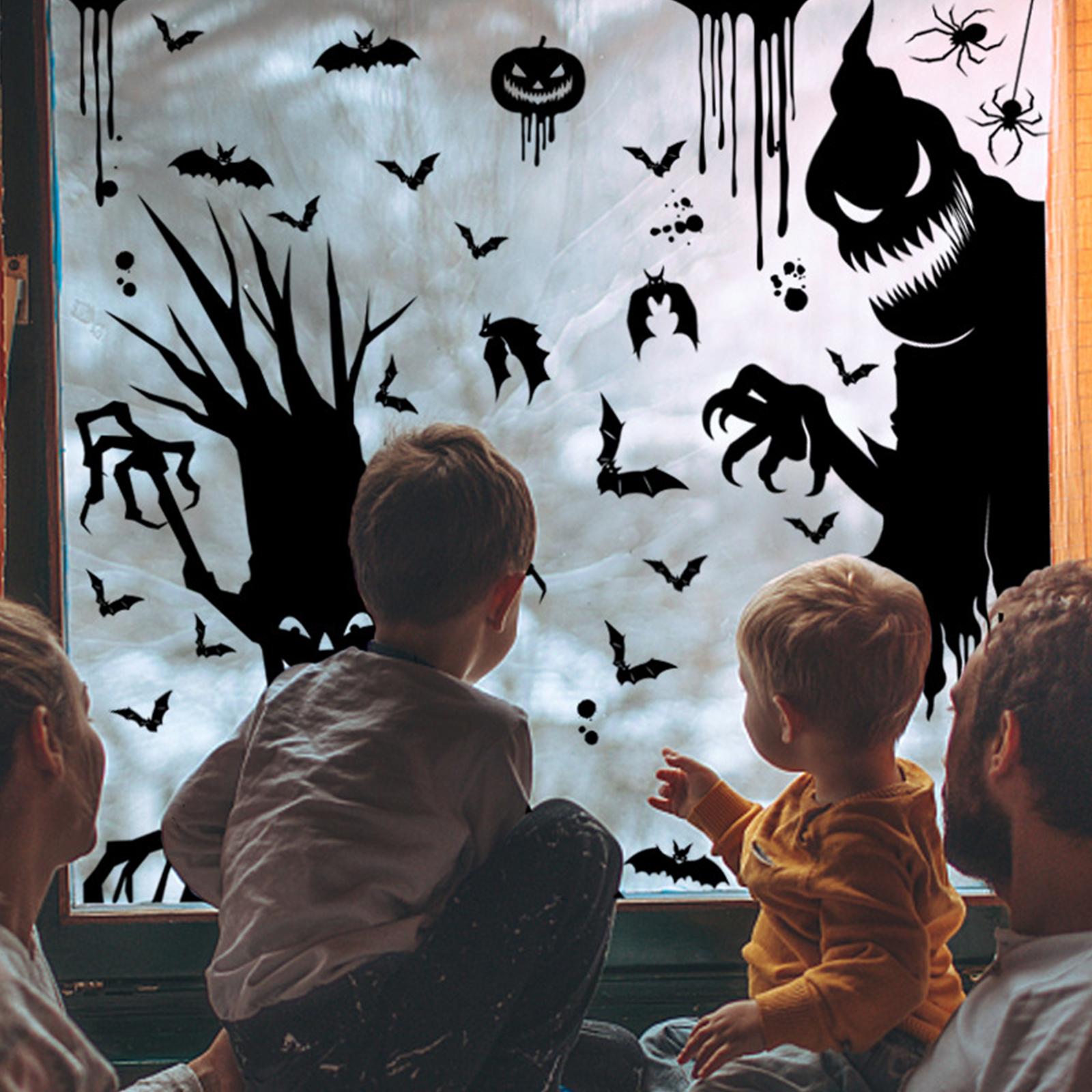 Nhãn dán cửa sổ trang trí Hallowen rùng rợn