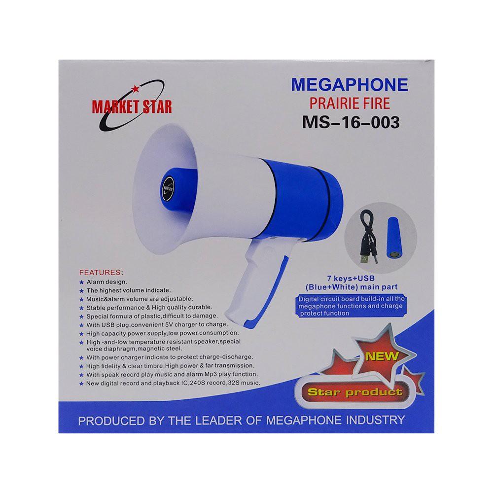 Loa phóng thanh cầm tay MEGAPHONE phù hợp bán hàng ngoài trời, hướng dẫn viên, hợp nhóm,cổng USB cổ vũ - ghi âm phát lại