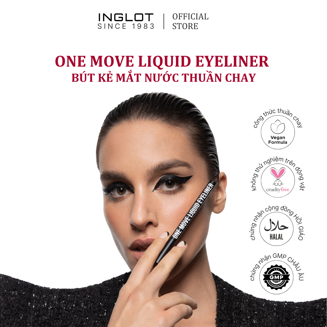 Bút kẻ mắt nước không lem dễ kẻ One Move Eyeliner INGLOT