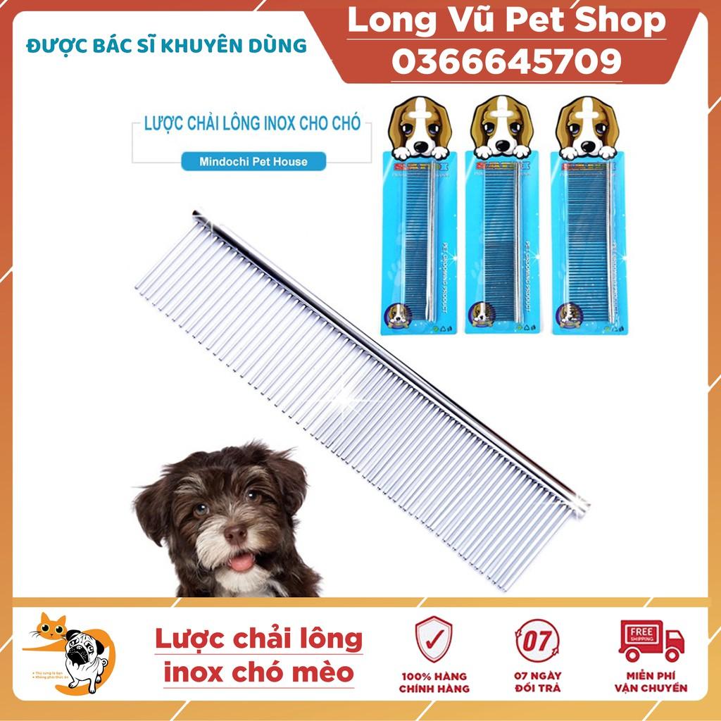 Lược chải lông inox spa cho chó mèo