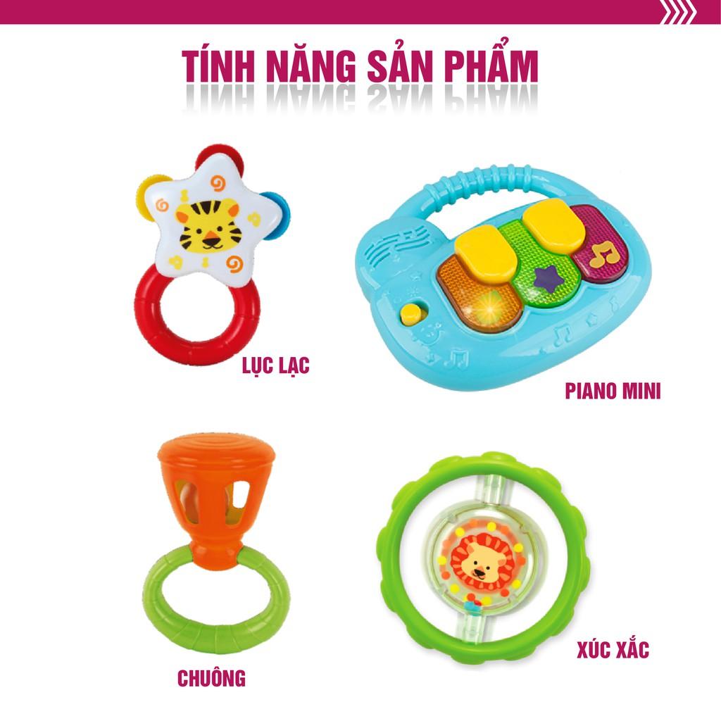 Đồ chơi Set 4 xúc sắc đồ chơi cầm tay Khu vườn của bé Winfun 3207 - Hàng chính hãng