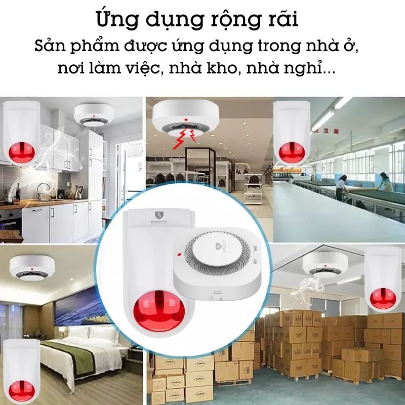 Bộ Chuông Báo Cháy Không Dây Exsmith ESKIT02