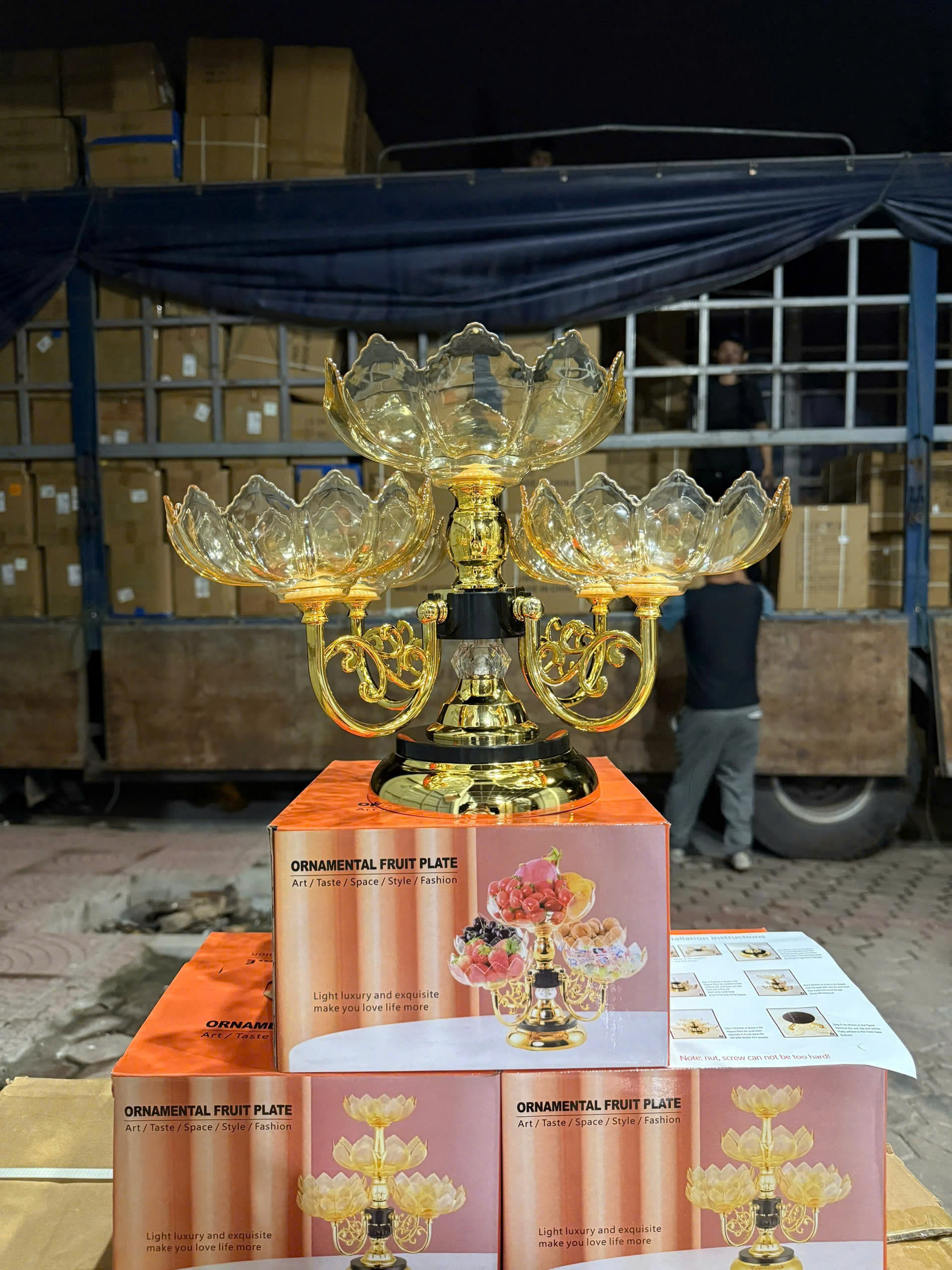 Khay Mứt Tết Pha Lê Trong Suốt, Xoay 360 Độ Cao Cấp Phong Cách Châu Âu Trang Trí Ngày Tết - Hộp Đựng Bánh Kẹo - Hàng Loại 1 - Chính Hãng MINIIN