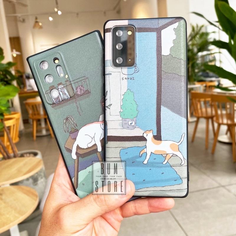 Ốp Lưng Cho Samsung Galaxy S23 Ultra / S23 Plus / S22 ULTRA / S22 Plus / S21 Ultra / Note 20 Ultra / Note 20 / S21 FE Hình Mèo Cute In Nổi