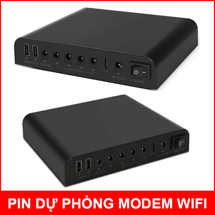 Nguồn lưu điện dự phòng UPS cho modem wifi camera USB 5V 9V 12V 24000mAh