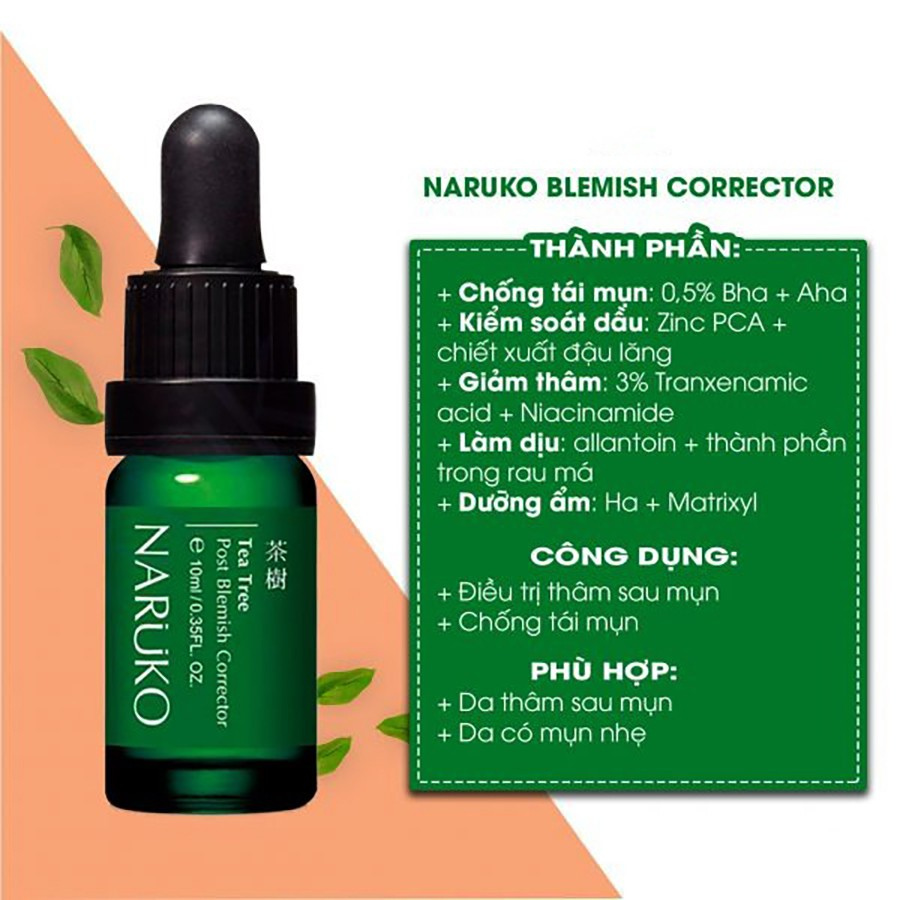 Naruko – Trà tràm – Dung dịch ngừa sẹo, thâm mụn chai 10 ml