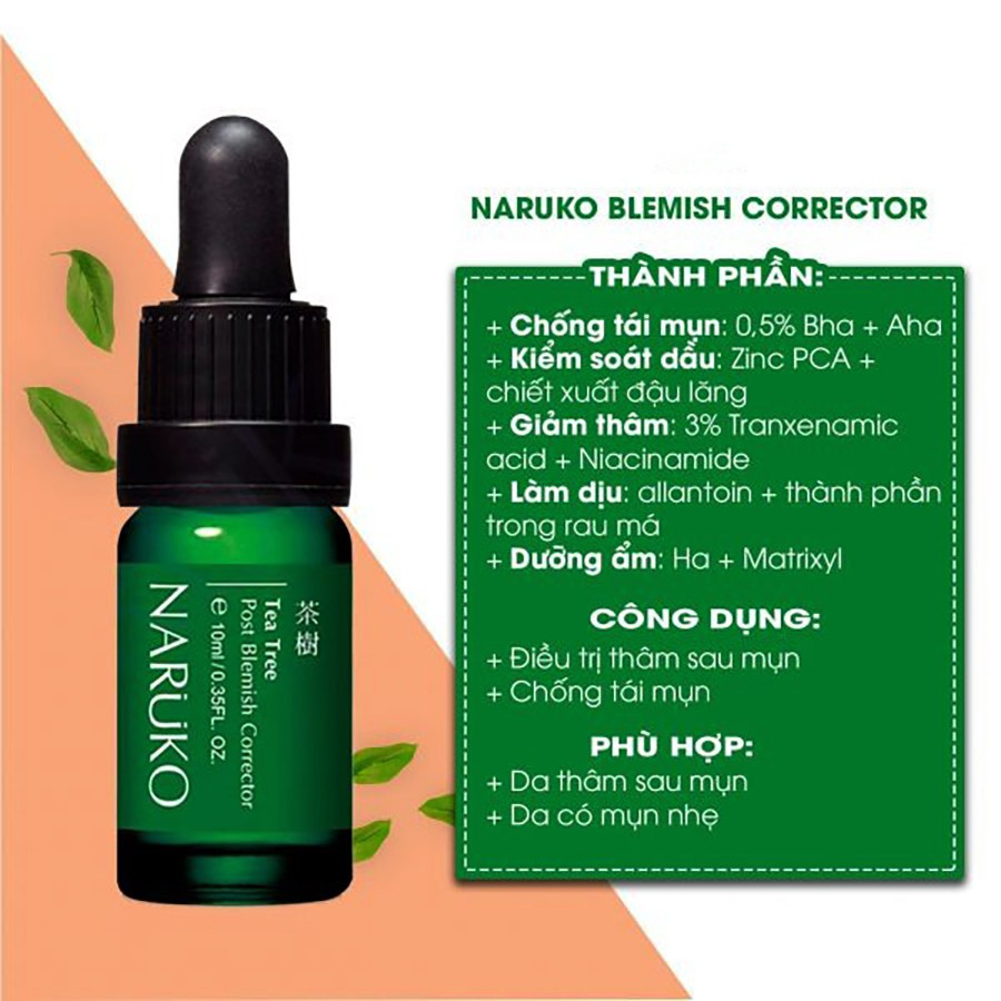 Naruko – Trà tràm – Dung dịch ngừa sẹo, thâm mụn chai 10 ml 