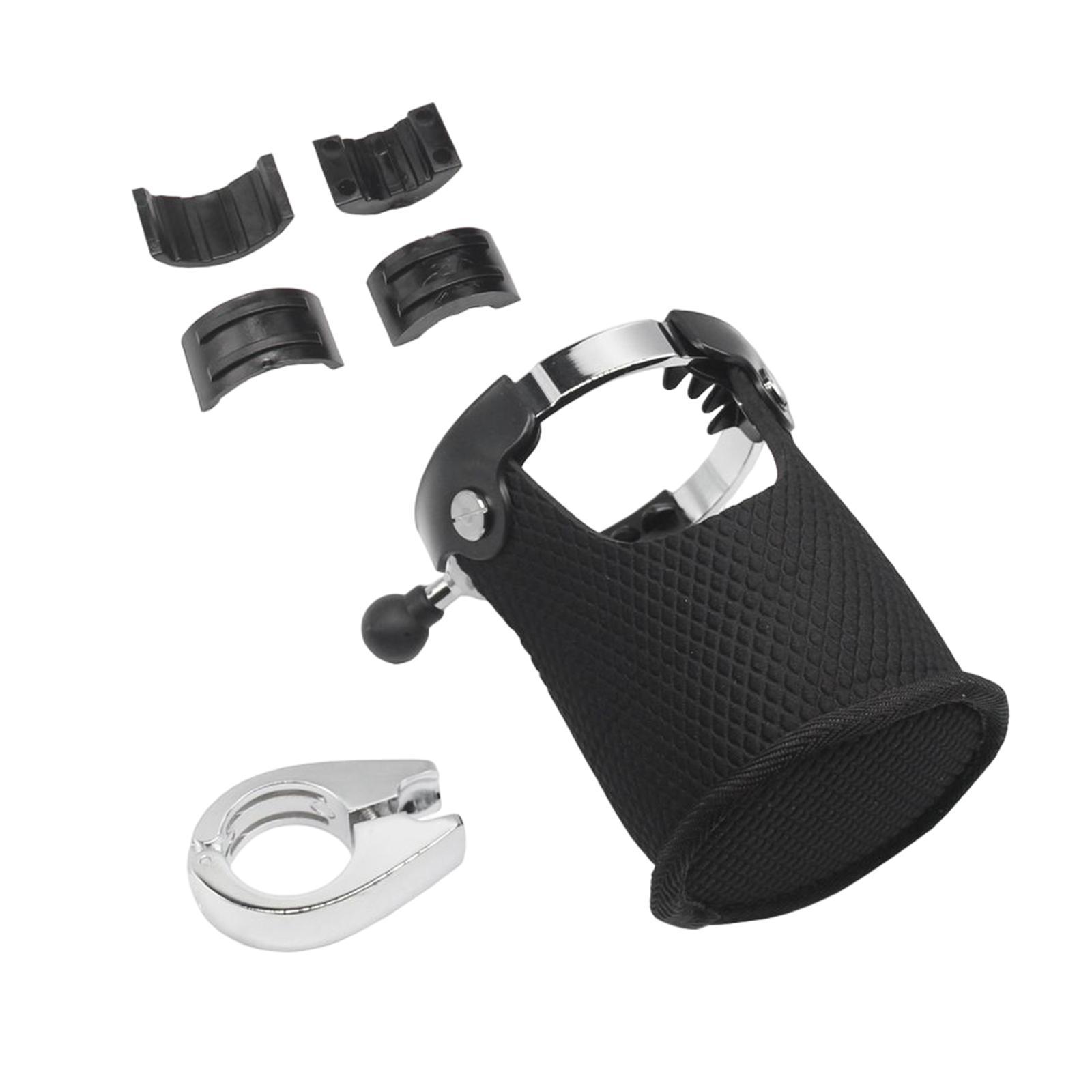 Universal Motorcycle Cup Holder Handlebar Mount Adjustable Metal Rack Drink Water Bottle Holder for Boat Armrest Bike Canoe