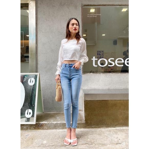 Quần jean nữ skinny thêu