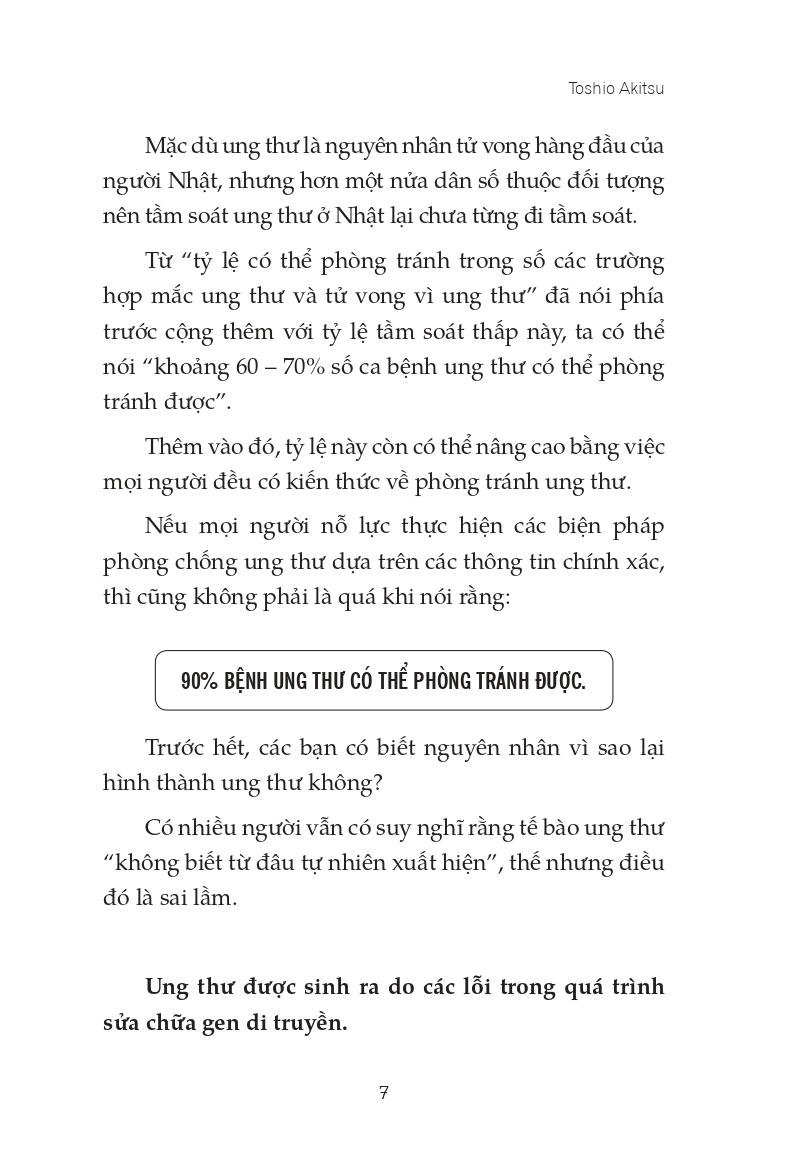 Sách Làm sao để không mắc ung thư