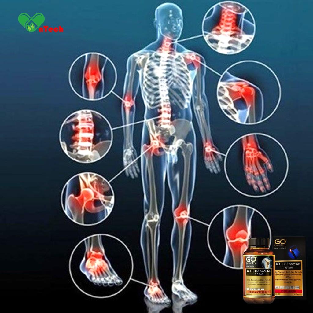 Bổ xương khớp Go Healthy Glucosamine 1500mg Hỗ trợ điều trị viêm khớp đau xương khớp giúp xương chắc khỏe hộp 30 & 60 viên