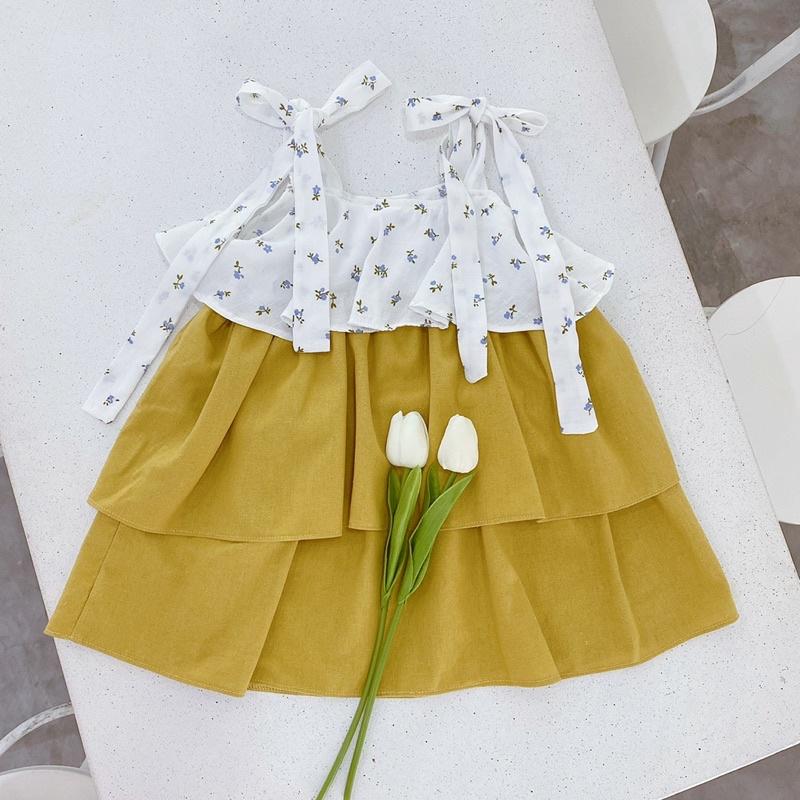 Đầm Bé Gái Mick and Milk 1,2,3,4,5,6 Tuổi Váy Trẻ Em 2 Dây Hoa Nhí Xinh Xắn
