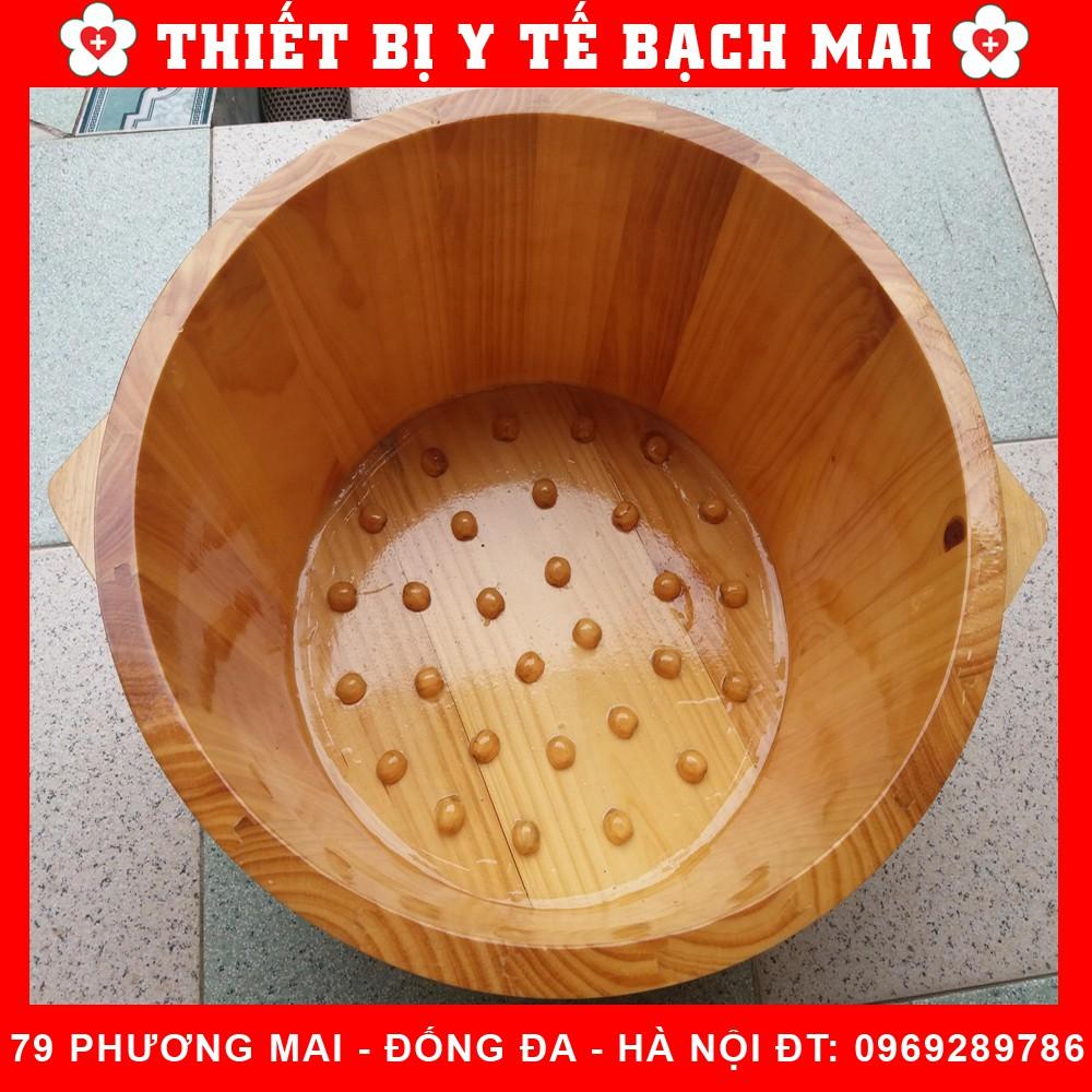 Chậu Ngâm Chân Gỗ Thông Có Hạt Massage - Chậu Ngâm Chân Gỗ Spa