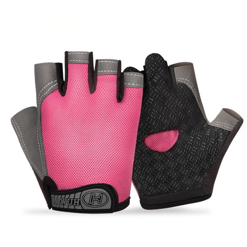 Găng Tay Xe Đạp Ngón Nam Nữ Chống Trượt Chống Sốc Thoáng Khí Mùa Hè Găng Tay Xe Đạp Fingerless Thể Thao Tập Gym Xe Đạp Găng Tay Color: Dark Grey Size: M