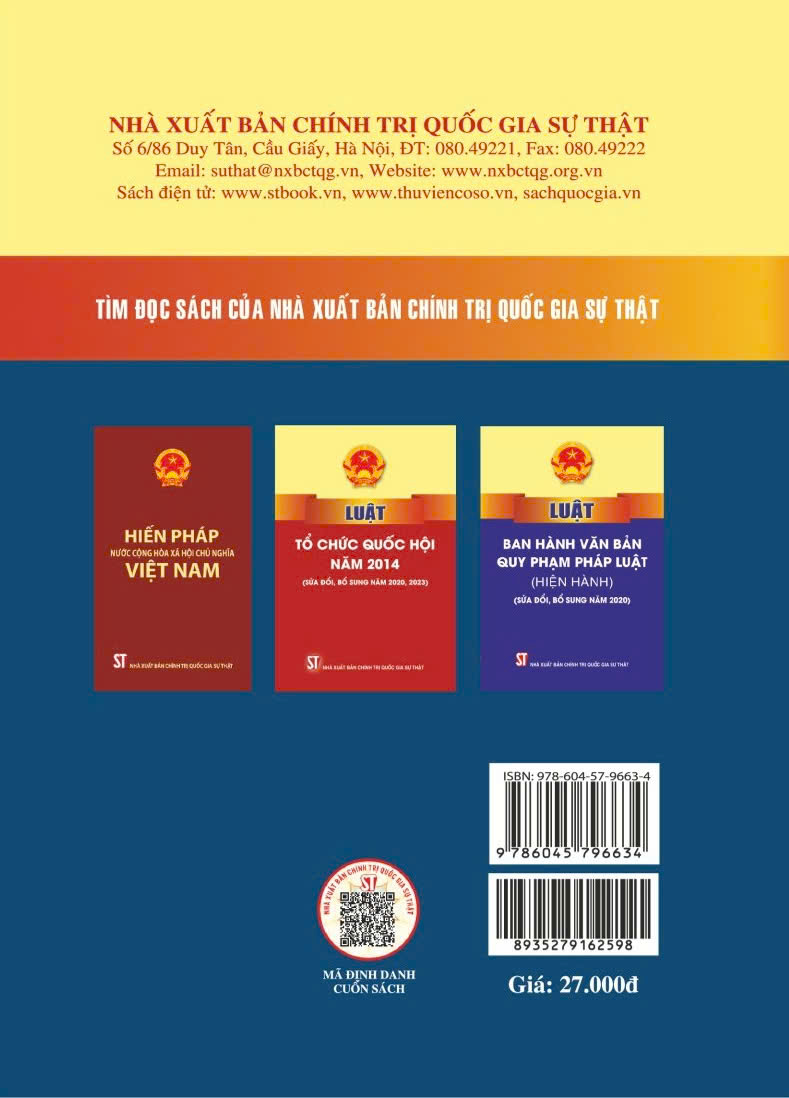 Luật tổ chức chính phủ năm 2015 (sửa đổi, bổ sung năm 2019, 2023) bản in 2024