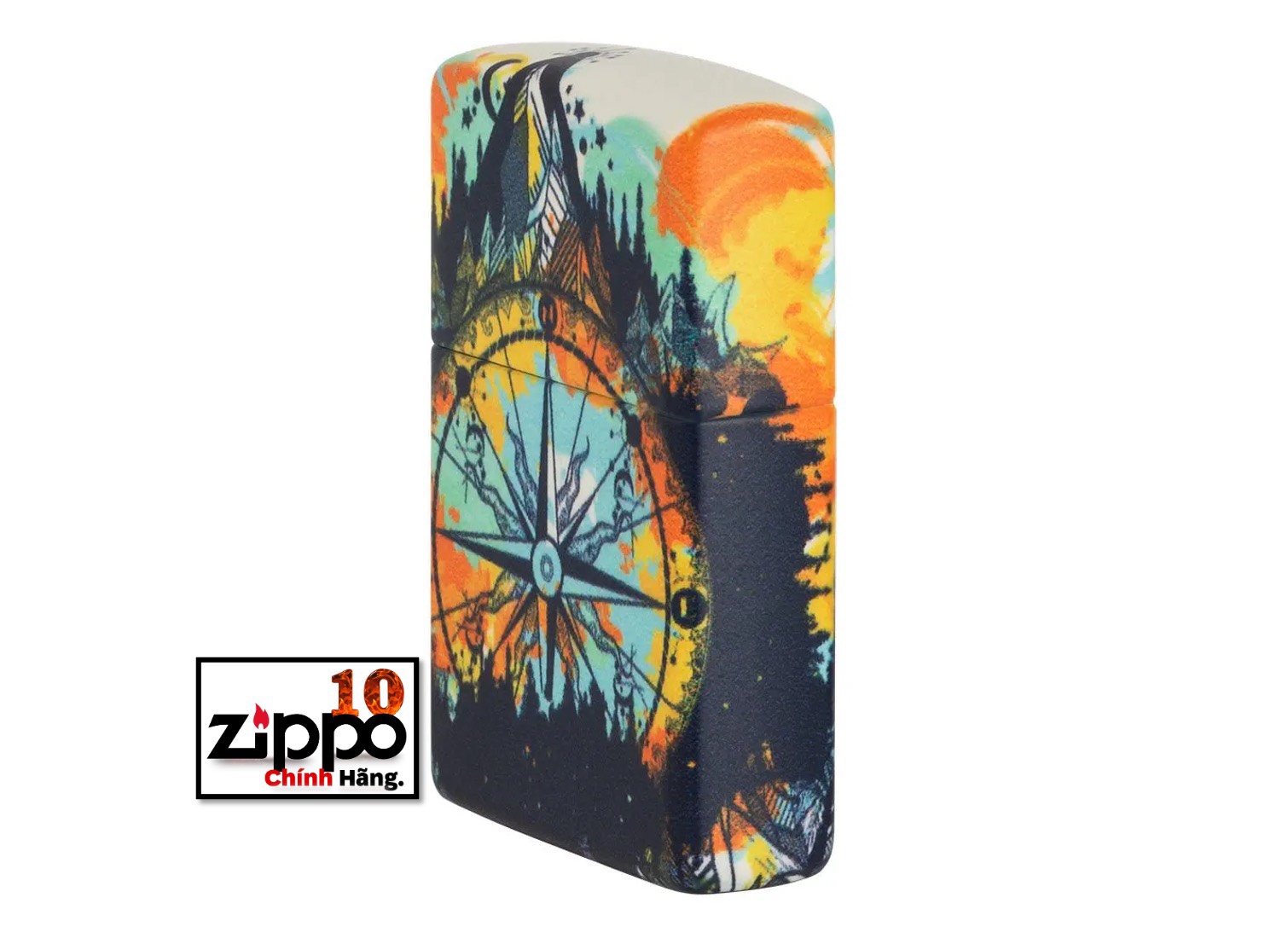 Bật lửa ZIPPO 49805 Compass Design (Dạ quang) - Chính hãng 100%