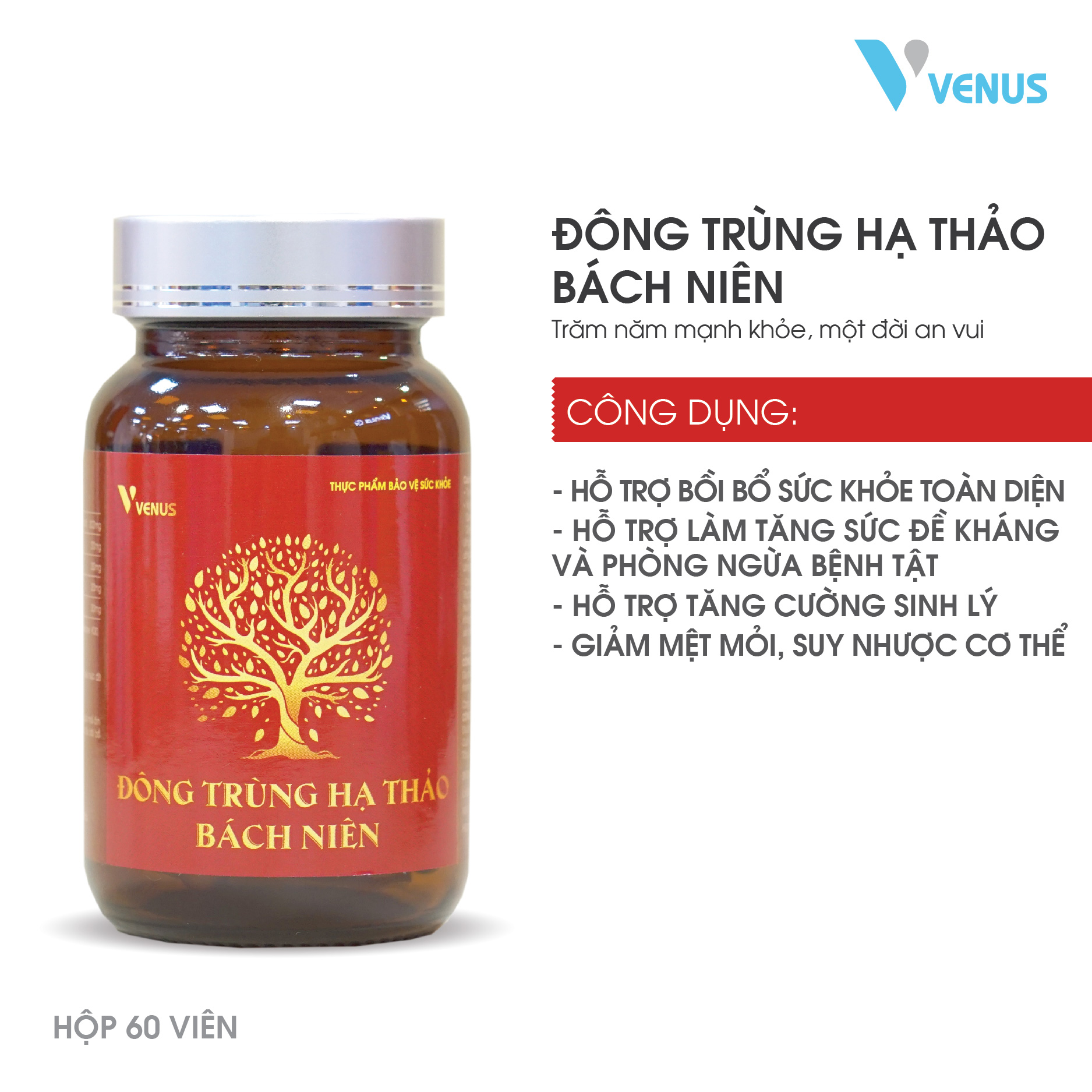 TPBVSK Đông trùng hạ thảo Bách Niên