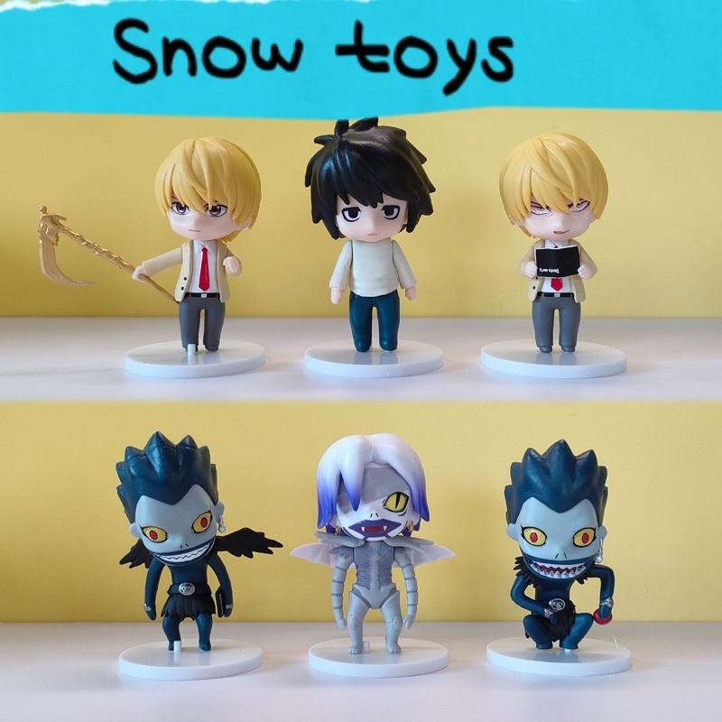 Mô hình Death Note - Yagami Raito Light Kira Tử thần Ryuk Shinigami Rem L Lawliet đế trắng - Cao khoảng 10cm - Bán lẻ