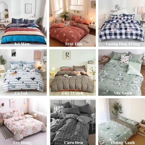 Bộ Chăn Ga Gối Poly Cotton 4 Món Cao Cấp