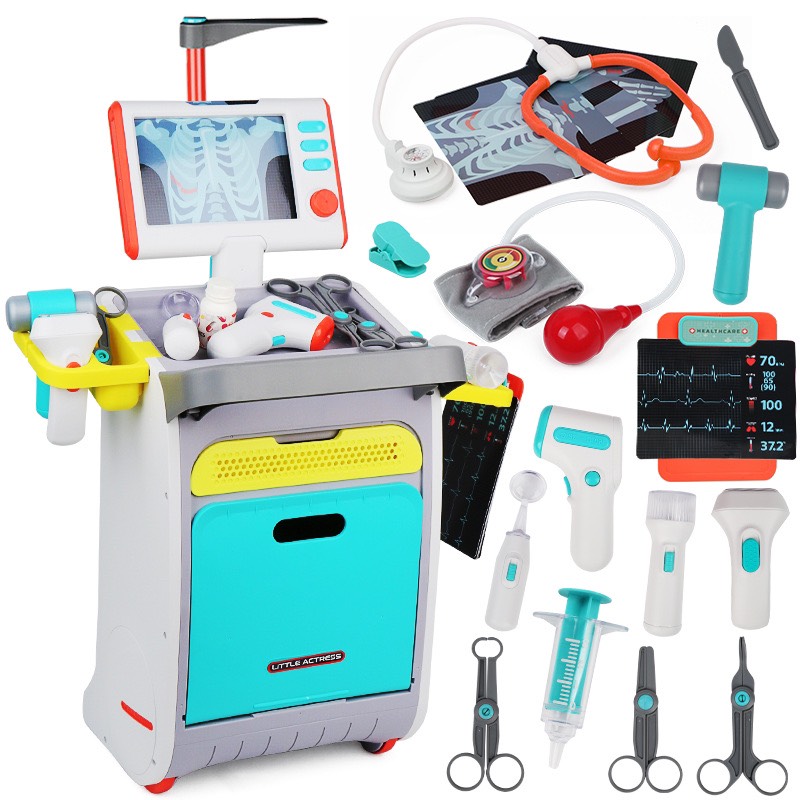 Đồ chơi bác sĩ cao cấp, bộ đồ chơi bác sĩ full phụ kiện bộ to cho bé - Quà tặng kỹ năng cho bé