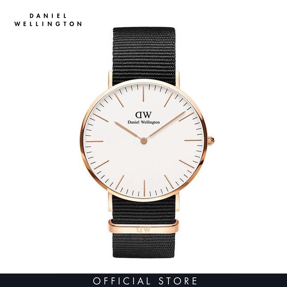 Đồng hồ Nam Daniel Wellington dây da, vải nato - Classic Combo 40mm DW00500002