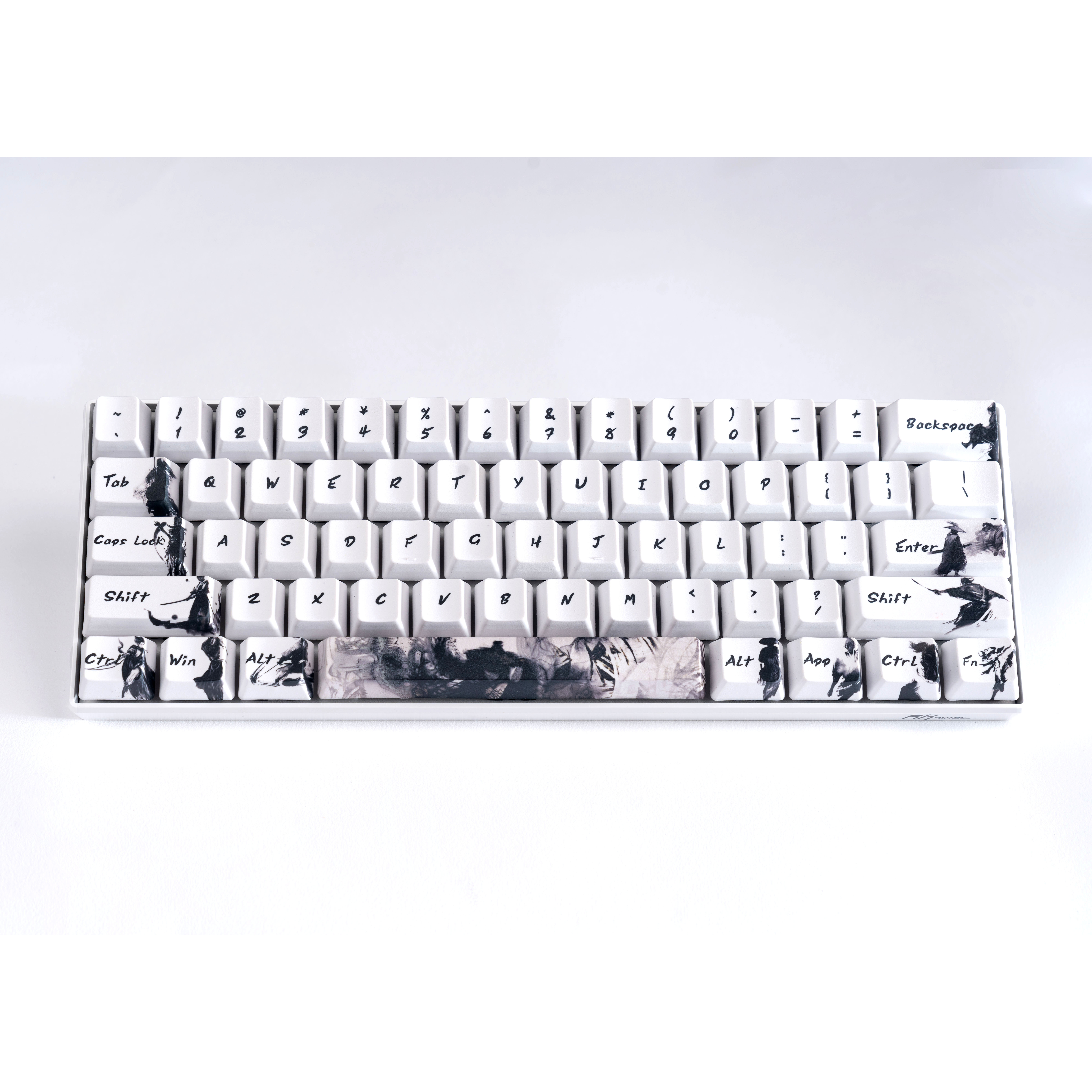 Keycap  PBT dành cho Bàn phím cơ không dây RK61 – Chính hãng Royal Kludge. 61 phím, Hoạ tiết Kiếm Khách, công nghệ in Dye–sub, bền đẹp. OEM Profile.
