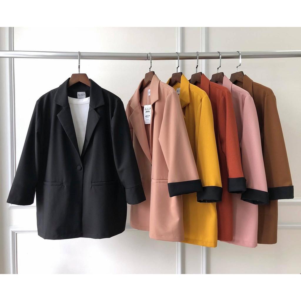 Áo khoác blazer phong cách Hàn Quốc black blazer Maxy Workshop
