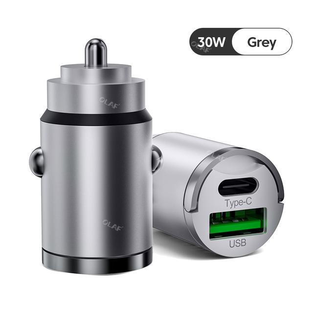 Bộ sạc xe hơi USB loại C 100W Sạc nhanh QC3.0 Bộ sạc điện thoại xe hơi mini