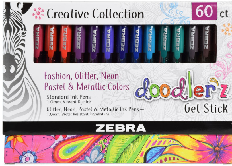 HỘP 60 MÀU BÚT GEL ZEBRA DOODLERZ