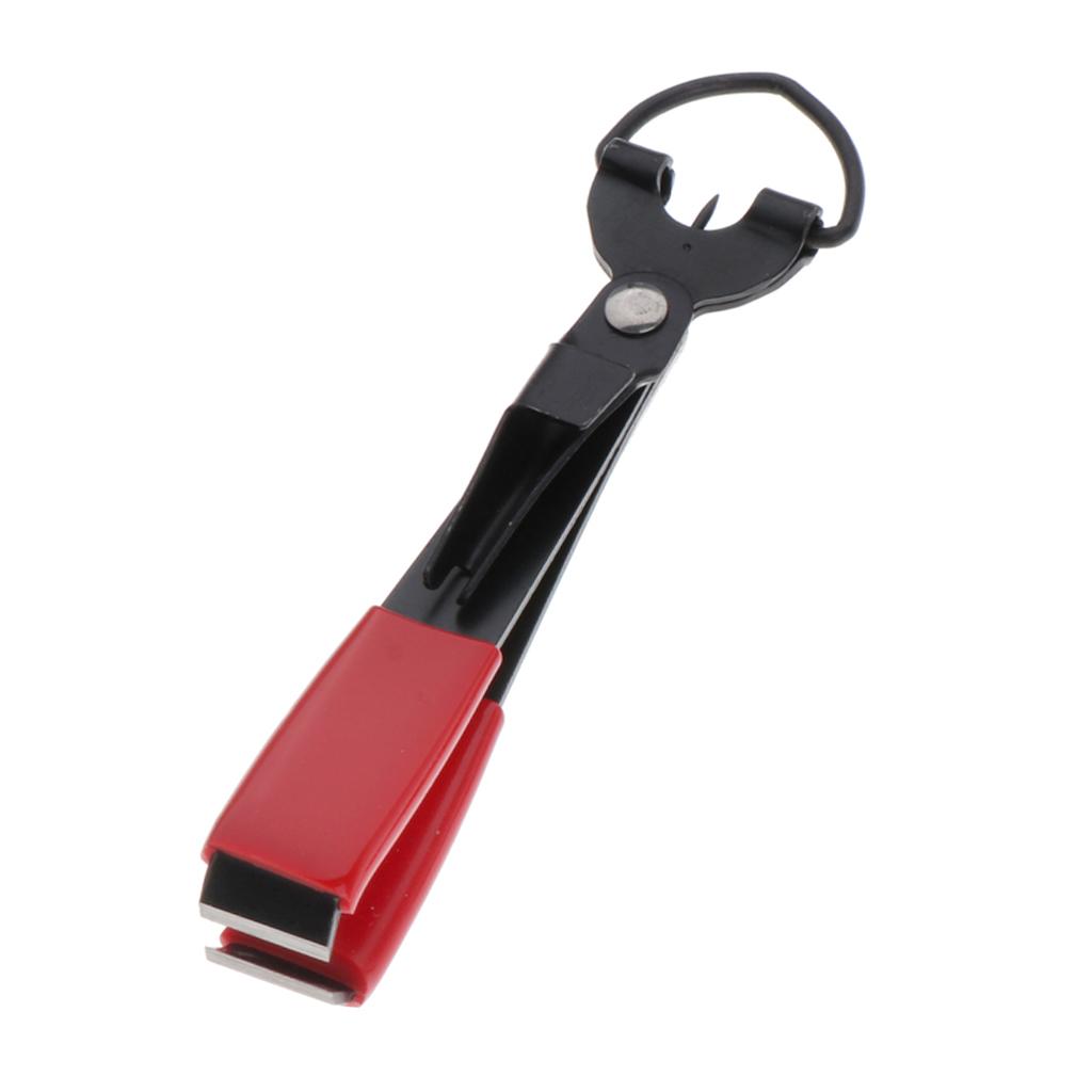2pcs Quick Knot Tool 4 In 1 Fly Fishing Clippers Line Nipper Tying Tackle Red