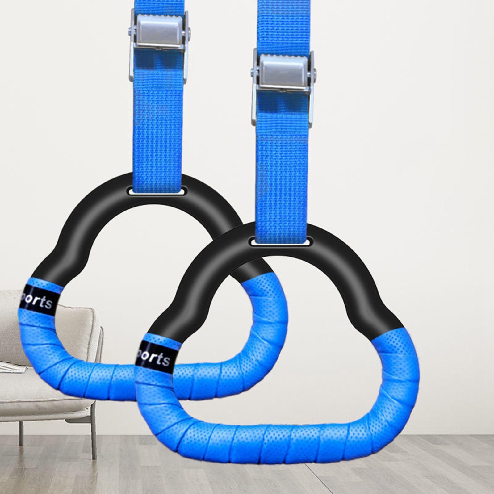 Gymnastics Rings Gym Bar Attachment Non Slip Handle Exercise Rings Training Rings for Home Gym Full Body Fitness Workout Equipment