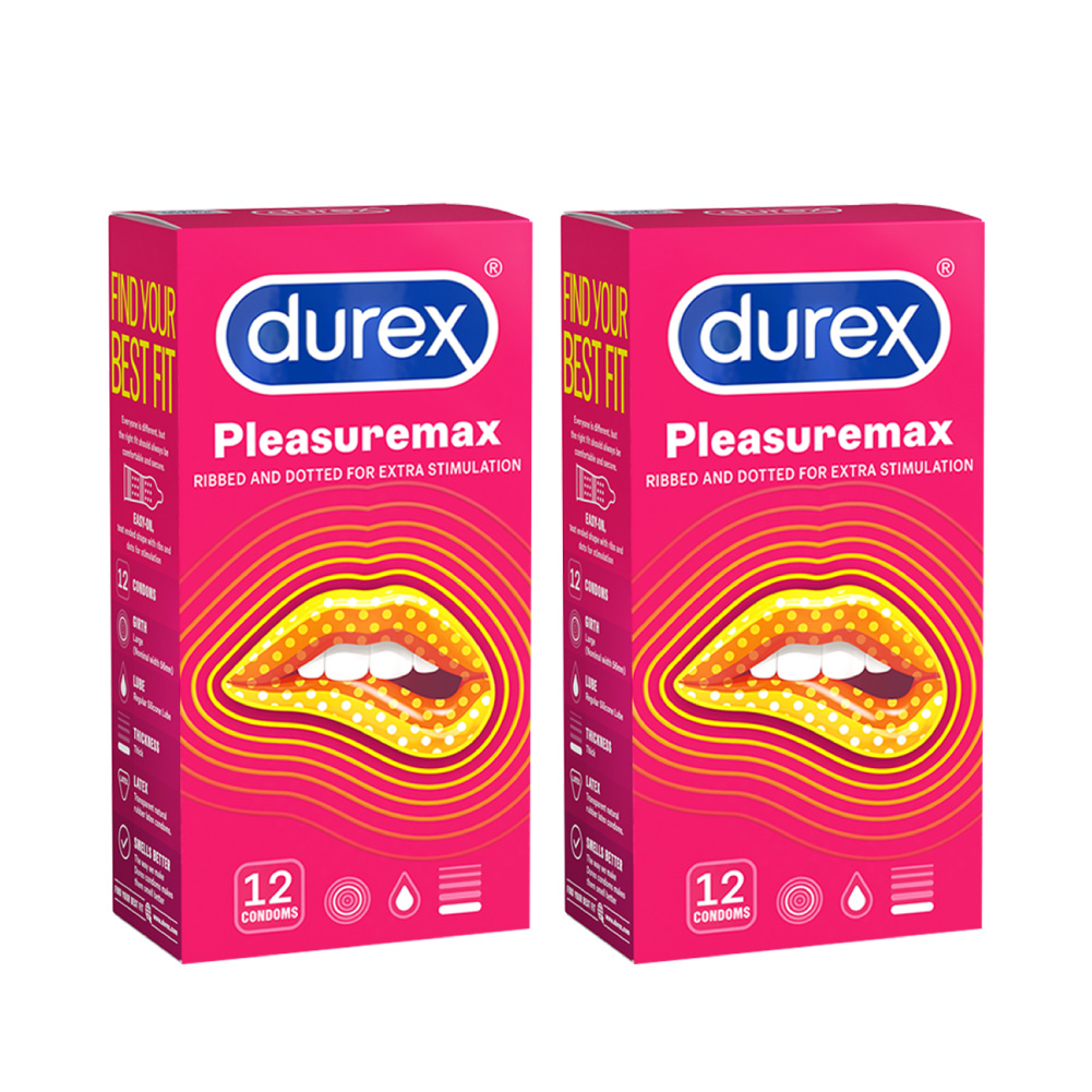 Combo 2 Bao cao su Durex Pleasuremax Hộp 12 Bao