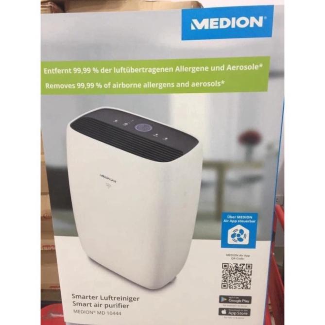 Máy Lọc Không Khí MEDION MD10444 Cho Phòng 60m2 Loại Bỏ 99% Bi Khuẩn, Bụi Mịn, Nhập Đức, BH 12 Tháng, Cho Phòng 60m2