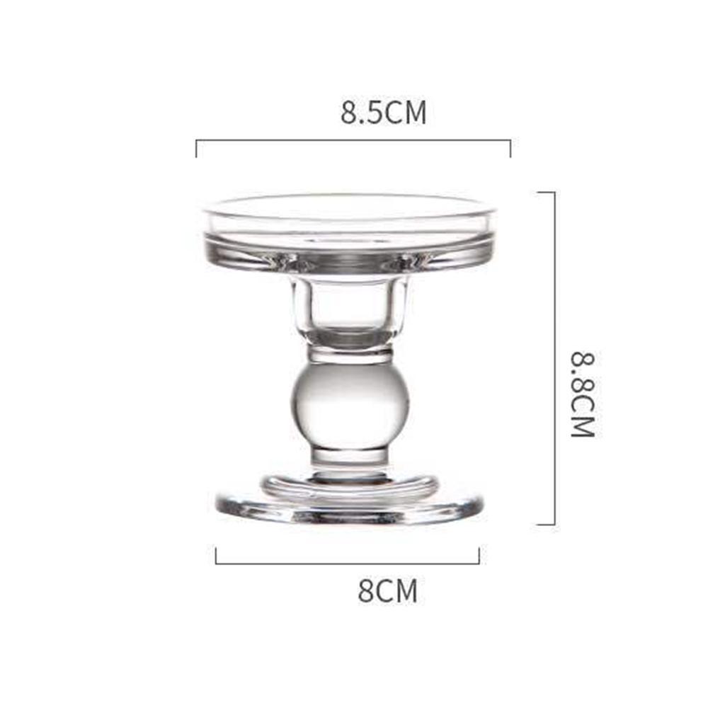Transparent Glass Candle Holder Candle Stand Candlestick;